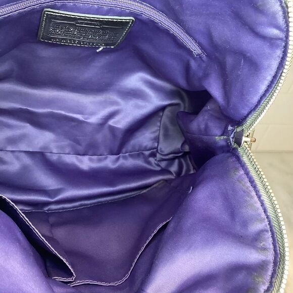 Coach Tan Signature Lurex Logo Satchel - Picture 12 of 14